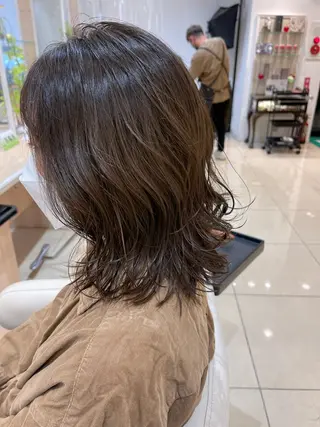 ミディアム カラー 髪質改善縮毛矯正 💎TOMOのヘアスタイル