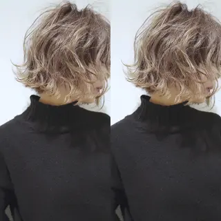 ショート カラー パーマ Memories水天宮前所属・花渕 俊彦のヘアスタイル