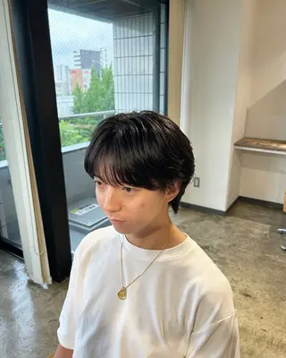 ショート パーマ メンズ become men's hair 名駅店所属・名駅/フェザーパーマ 韓国ヘア/森岡のヘアスタイル