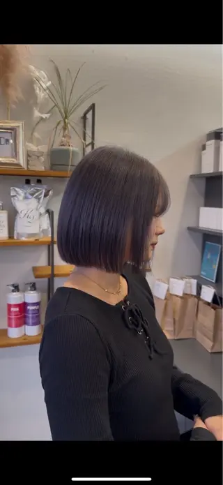 ミディアム カラー siesta光の森所属・池上 周児のヘアスタイル