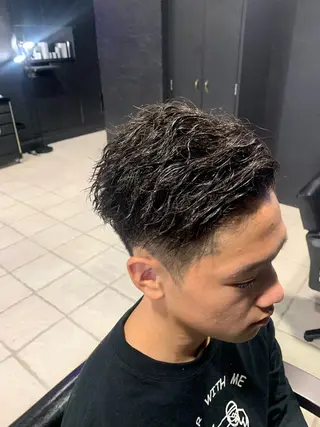 ショート メンズ メンズパーマ/難波/ 心斎橋　室園亮佑のヘアスタイル