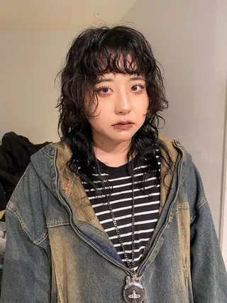 ミディアム パーマ 後藤 一真のヘアスタイル