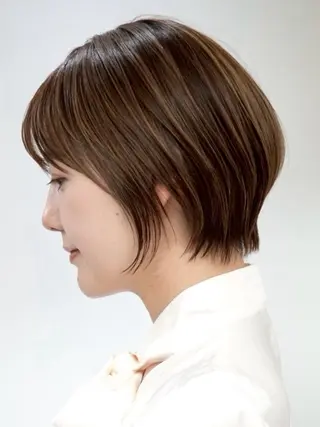 ショート 透明感カラー/伊藤 陸/soigneのヘアスタイル