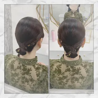 ミディアム ヘアアレンジ ヘアセット/着付け 𓇼 松本 夏美𓇼のヘアスタイル