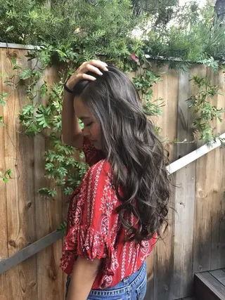 ロング カラー パーマ ヘアアレンジ Device ディバイスのヘアスタイル