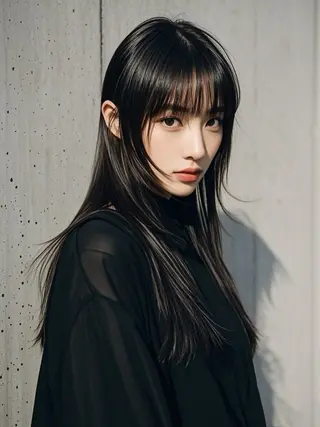 ロング ウルフカット 811 大阪梅田 ウルフのヘアスタイル