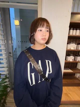 ミディアム YURiA レイヤー🫧暖色のヘアスタイル