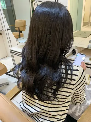 ロング カラー moeka レイヤー /艶カラー/韓国のヘアスタイル