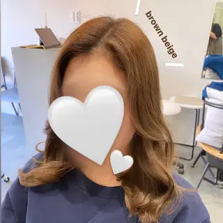 セミロング 【coco.】hair所属・カジカワサキ/髪質 改善/クロスパーマのヘアスタイル