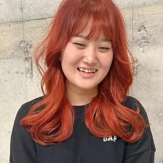 カラー カエデ🐬 カットカラーモデルのヘアスタイル