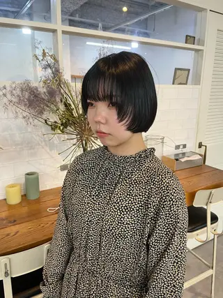 ショート benji仙台所属・KOKI/ ボブ/ パーマ/透明感カラーのヘアスタイル