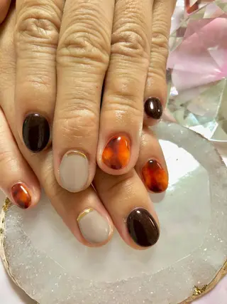 ショート カラー キッズ ネイル 💎ビューティサロン 湘南　RIRAN💎のネイルデザイン