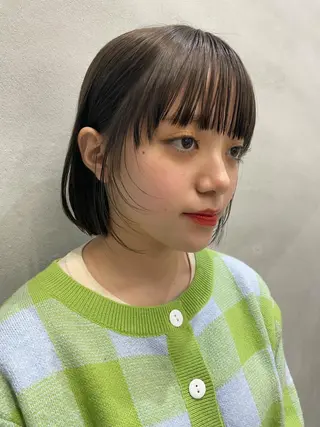 ショート カラー ヘアアレンジ MUKU所属・fuka モデル募集のヘアスタイル