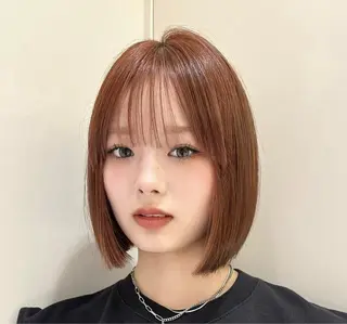 ミディアム けいし🐬ボブ 美髪縮毛矯正のヘアスタイル