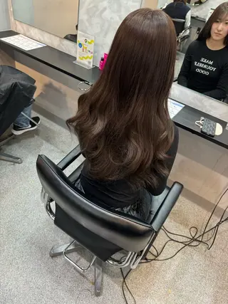 セミロング 濱川響太レディース カットモデルのヘアスタイル