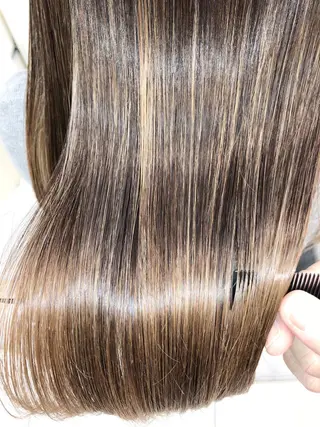 ロング 縮毛矯正/髪質改善 /ブリーチ/東陽町✨のヘアスタイル