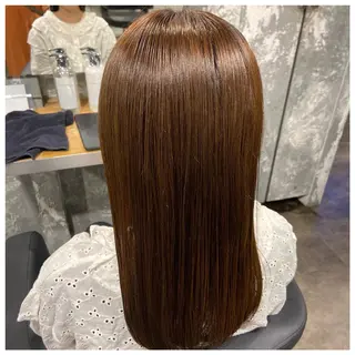 ミディアム カラー ヘアアレンジ 赤味消し.髪質改善 🌿𝘠𝘜𝘙𝘐のヘアスタイル