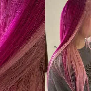 ロング あやか/ハイトーンカ ラー/デザインカラーのヘアスタイル