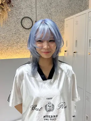 セミロング カラー 🌱ブリーチ・透明感 カラー/mapi🦭のヘアスタイル