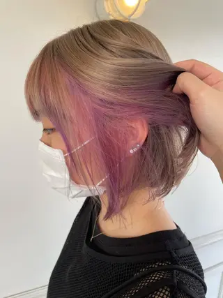 ショート カラー SARA古賀店 かすみ🐬🩵のヘアスタイル