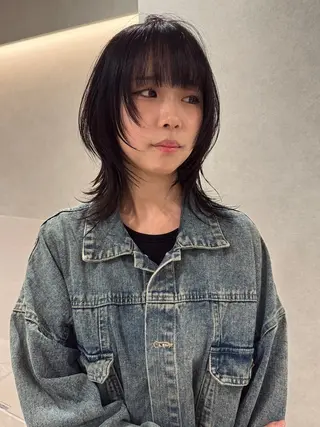 ミディアム カラー ショート・ボブパーマ 指名No.1かけるのヘアスタイル