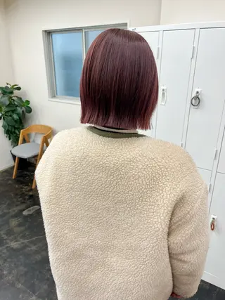 ミディアム カラー Garland  Ginza所属・モモ🍑 レイヤー/ボブ/暖色のヘアスタイル