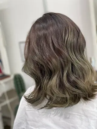 セミロング カラー Snaly カラー特化ページのヘアスタイル