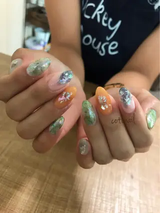 ロング ネイル ツメトマツゲ .のネイルデザイン