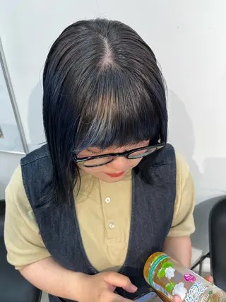 カラー 顔まわり/ボブウルフ 🤍愛唯(めい)のヘアスタイル