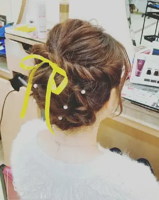 ヘアアレンジ EMANON名古屋所属・美谷添（ミヤゾエ） まどか大人ヘアサロンのヘアスタイル