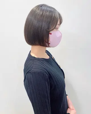 ミディアム 石山 /切りっぱなしボブのヘアスタイル