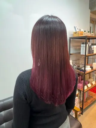 ロング カラー 安岡美咲✂︎ 艶カラー/髪質改善のヘアスタイル