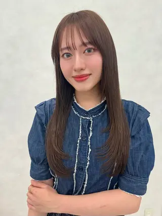 ロング 顔周り🇰🇷韓国 レイヤー/いづみ💞のヘアスタイル