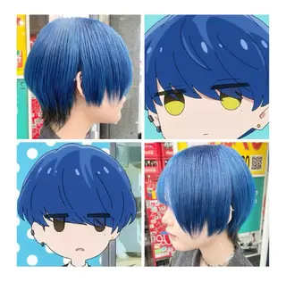 ショート カラー GARU-ガル-所属・TSUNO🦖 派手髪/オタク美容師のヘアスタイル