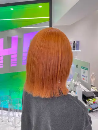 ミディアム カラー 🤍💕ブリーチカラ ーAyaka💕🤍のヘアスタイル