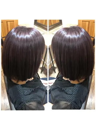 ミディアム カラー 品田 真里のヘアスタイル