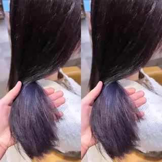 セミロング カラー 艶髪カラー/透明感 美髪/白髪/ﾑﾅｶﾀのヘアスタイル