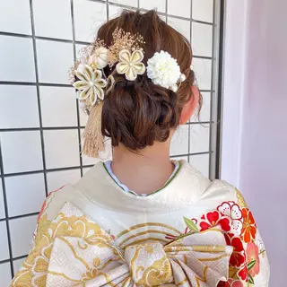 ミディアム ヘアアレンジ 透明感カラー/ セット/SAKURAのヘアスタイル