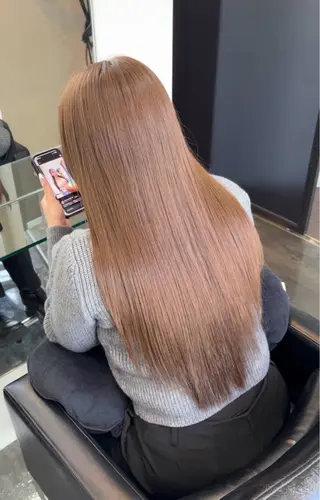 セミロング カラー BIGOUDI  salon所属・《ブリーチなし》 ベージュ/あゆむのヘアスタイル