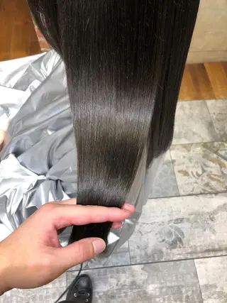 セミロング カラー パーマ 新宿✨顔周りカット 韓国ヘア/坂本亜裟海のヘアスタイル