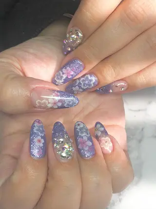 ロング ネイル 🦋Kiyomi. 🦋のネイルデザイン