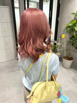 ミディアム カラー 暖色ハイトーン特化 🥇Mioのヘアスタイル