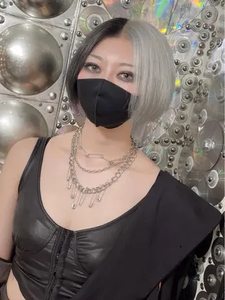 ショート カラー ヘアアレンジ マツエク・マツパ haco+所属・🌈派手髪エクステ ブレイズ🌈ひろとのヘアスタイル