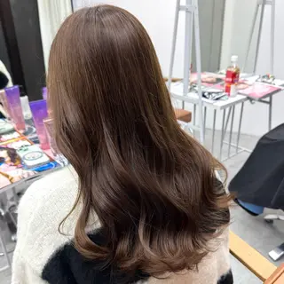 ロング カラー ヘアアレンジ ブリーチなしカラー /ベージュ/安形翔のヘアスタイル