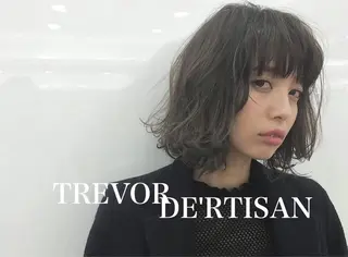 ショート カラー ハイライト、レイヤー カット/西梅田/中西のヘアスタイル