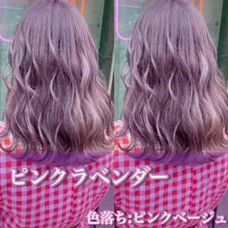 ロング カラー ヘアアレンジ 韓国レイヤーカット/ 儚げカラーチナツのヘアスタイル