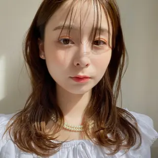 セミロング カラー 🪭risa 暖色/レイヤー🪭のヘアスタイル