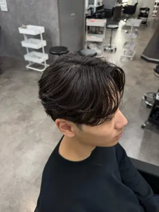 セミロング パーマ メンズ 立川韓国メンズヘア ニュアンスパーマ安井のヘアスタイル