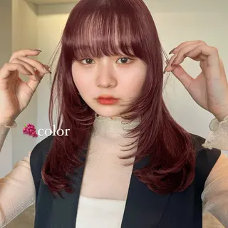 カラー Haruka 🎀暖色カラーのヘアスタイル