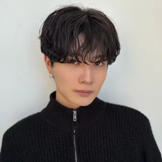 ショート ダン/メンズ/ 顔周り×透明感カラーのヘアスタイル